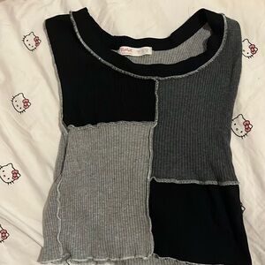 Cute crop tank inside out shirt